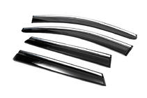 Nissan Qashqai 2014–2021 Raamdeflectoren met chromen sierlijst (4 stuks, Sunplex Chrome) foto 8