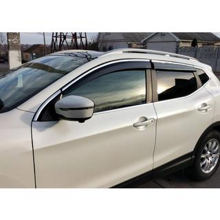 Raamdeflectoren met chromen sierlijst (4 stuks, Sunplex Chrome) Nissan Qashqai 2014–2021 foto 1