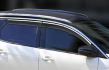 Peugeot 3008 2016–2023 Raamdeflectoren met chromen sierlijst (4 stuks, Sunplex Chrome) foto 2
