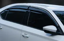 Skoda Superb 2015–2024 Raamwindschermen met chroomstrip SD (4 stuks, Sunplex Chrome) foto 1