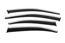 Skoda Superb 2015–2024 Raamwindschermen met chroomstrip SD (4 stuks, Sunplex Chrome) foto 3
