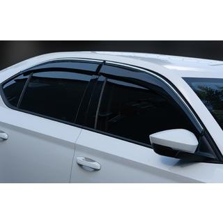 Raamwindschermen met chroomstrip SD (4 stuks, Sunplex Chrome) Skoda Superb 2015–2024 foto 1