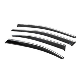 Raamwindschermen met chroomstrip SD (4 stuks, Sunplex Chrome) Skoda Superb 2015–2024 foto 2
