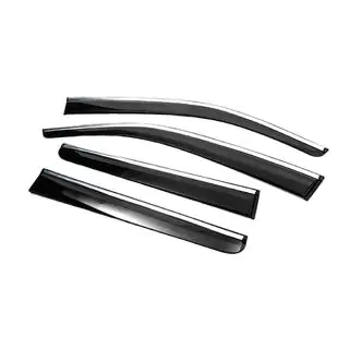 Raamdeflectoren met chromen sierlijst (4 stuks, Sunplex Chrome) Volkswagen Amarok 2010–2022 foto 2