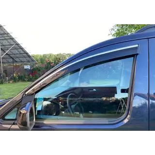 Raamwindschermen met chromen sierlijst (2 stuks, Sunplex Chrome) Volkswagen Caddy 2020– foto 1