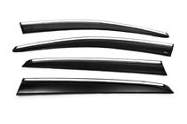 Volkswagen Golf 5 2003–2009 Raamdeflectoren met chromen sierlijst (4 stuks, Sunplex Chrome) foto 17