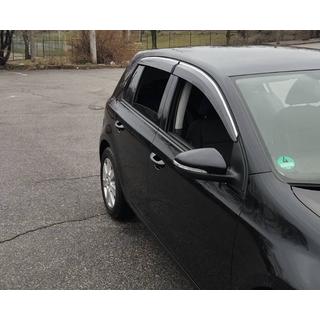 Raamdeflectoren met chromen sierlijst (4 stuks, Sunplex Chrome) Volkswagen Golf 5 2003–2009 foto 1