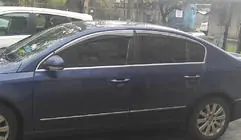Volkswagen Passat B7 2012–2015 Zijruit winddeflectoren met chroomlijst SD (4 stuks, EU, Sunplex Chrome) foto 1