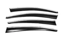 Volkswagen Passat B7 2012–2015 Zijruit winddeflectoren met chroomlijst SD (4 stuks, EU, Sunplex Chrome) foto 6