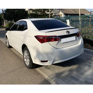 LIP-spoiler (Sunplex, zwart) (118 cm * 6,4 cm) Toyota Corolla 2013–2019 foto 1