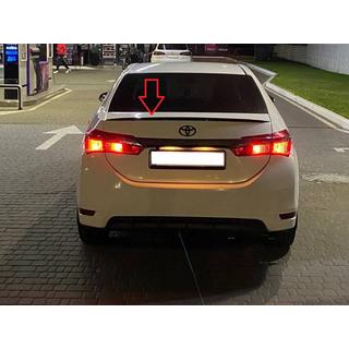 LIP-spoiler (Sunplex, zwart) (118 cm * 6,4 cm) Toyota Corolla 2013–2019 foto 3