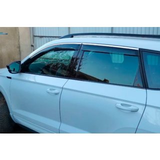 Raamwindschermen met chroomlijst (4 stuks, HIC) Skoda Karoq 2018– foto 2