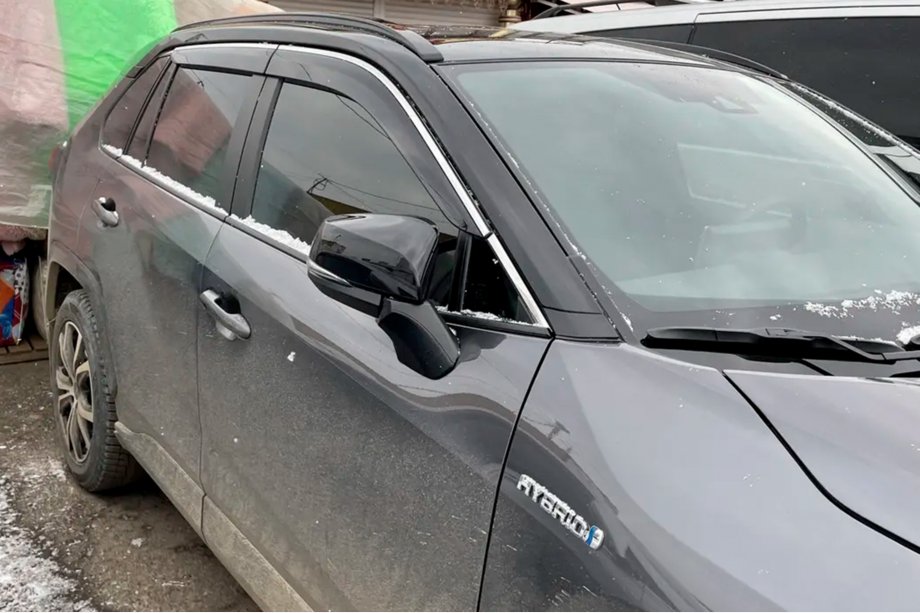 Toyota Rav 4 2019–2025 Raamwindschermen met chroomlijst (4 stuks, HIC) Foto 2
