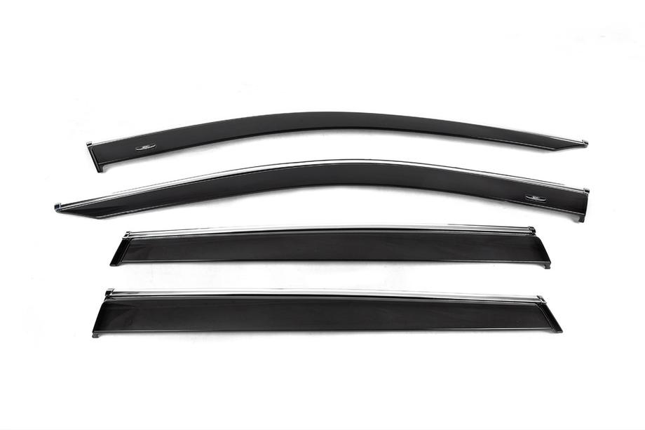 Toyota Rav 4 2019–2025 Raamwindschermen met chroomlijst (4 stuks, HIC) Foto 4