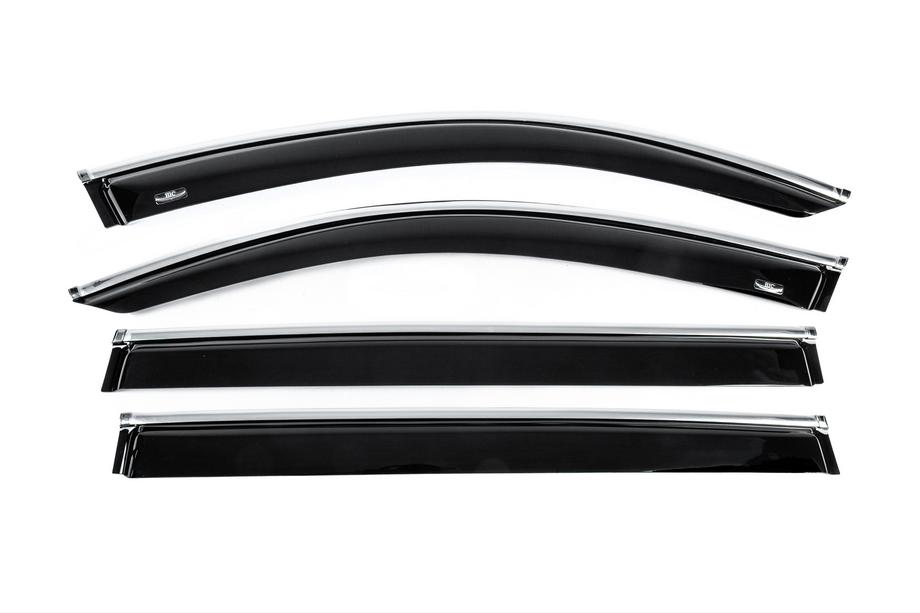 Volkswagen Tiguan 2016–2023 Raamwindschermen met chromen sierlijst Allspace LWB (4 stuks, HIC) Image