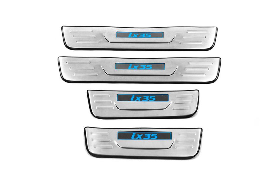 Hyundai IX-35 2010–2015 Libao LED dorpellijsten (4 stuks, RVS) Foto 1