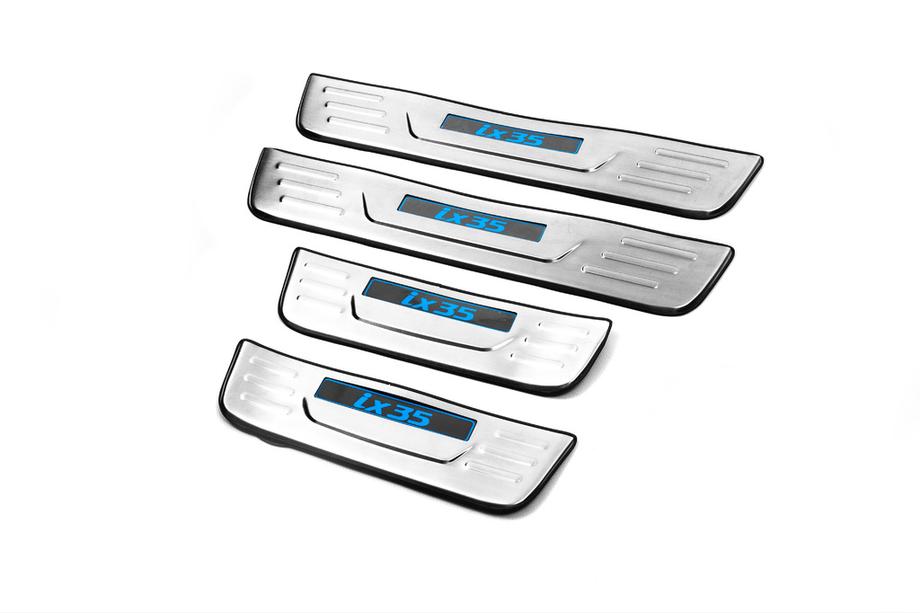 Hyundai IX-35 2010–2015 Libao LED dorpellijsten (4 stuks, RVS) Foto 2
