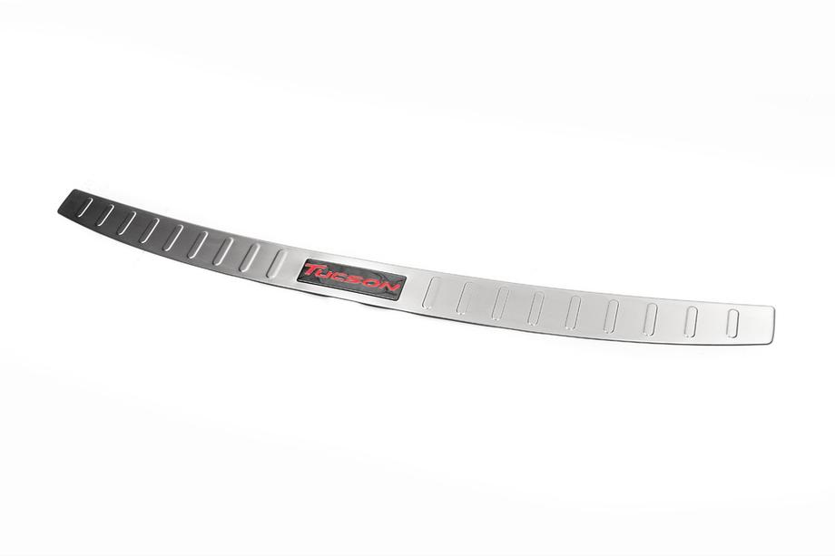 Hyundai Tucson TL 2016–2021 RVS achterbumperstrip Libao 2016-2018 (roestvrij staal) Image