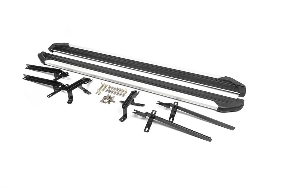 Nissan X-trail T31 2007–2014 OEM V1 side steps (set van 2, aluminium) Image