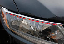 Nissan X-trail T32/Rogue 2014–2021 Chroom koplamp sierlijsten Libao 2014-2016 (2 stuks, kunststof) foto 1