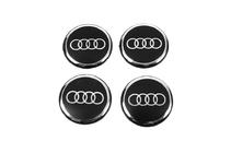 Audi Center cap stickers 54 mm (set van 4) foto 1