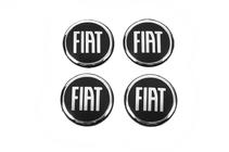 Fiat Center cap stickers 54 mm (set van 4) foto 1