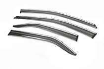 Toyota Camry 2011–2017 Raamdeflectoren met chroomstrip (4 stuks, Libao) foto 2
