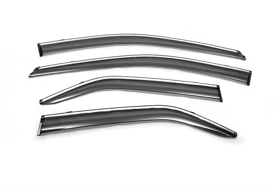 Toyota Camry 2011–2017 Raamdeflectoren met chroomstrip (4 stuks, Libao) Image