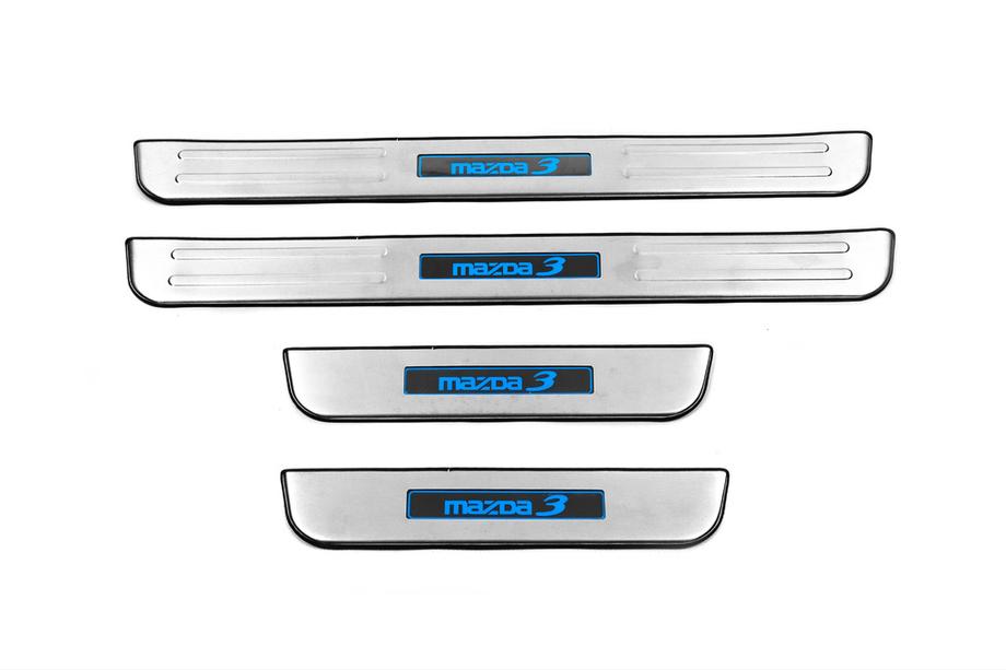Mazda 3 2009–2013 Libao LED dorpellijsten (4 stuks, RVS) Image