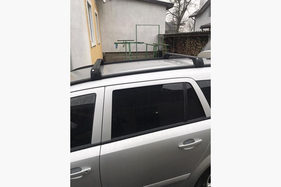 Opel Astra H 2004–2013 Dwarsdragers voor geïntegreerde dakrails, afsluitbaar Skybar V2 (2 stuks) Grijs Foto 9