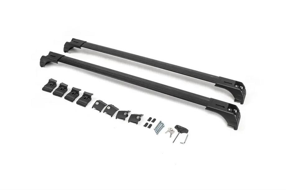 Opel Astra H 2004–2013 Dwarsdragers voor geïntegreerde dakrails, afsluitbaar Skybar V2 (2 stuks) Grijs Foto 7