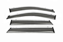 Hyundai Santa Fe 3 2012–2018 Winddeflectoren met chromen sierlijst (4 stuks, BK) foto 2
