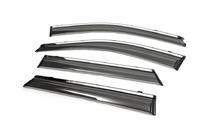 Hyundai Santa Fe 3 2012–2018 Winddeflectoren met chromen sierlijst (4 stuks, BK) foto 1