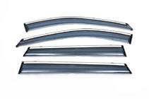 Nissan X-trail T32/Rogue 2014–2021 Winddeflectoren met chromen sierlijst (4 stuks, BK) foto 2