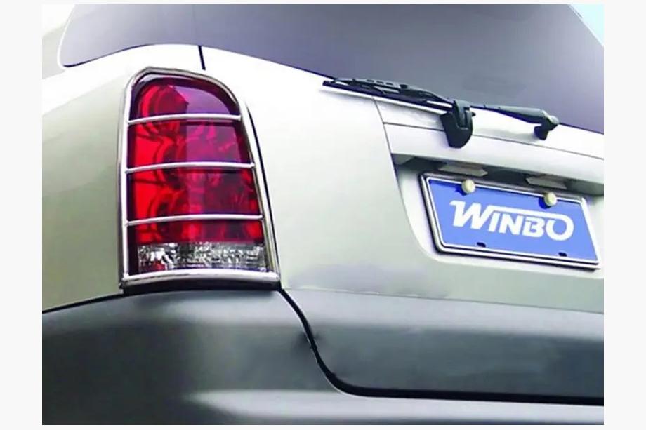 SsangYong Rexton I 2001–2017 Achterlichtbeschermers 2006-2012 (RVS) Foto 4