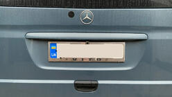 Mercedes Vito W639 2004–2014 Verchroomde kentekenplaathouder (1 st., roestvrij staal) foto 2