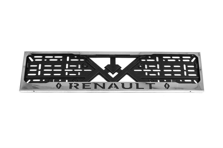 Renault Chromen kentekenplaathouder Renault (1 st., roestvrij staal) Foto 1