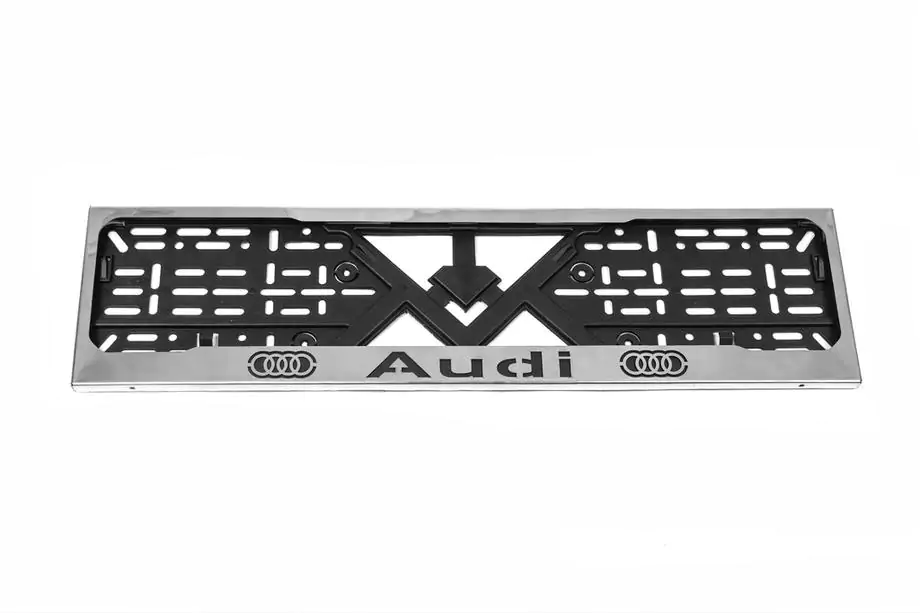 Audi Chromen kentekenplaathouder Audi (1 st., RVS) Foto 3