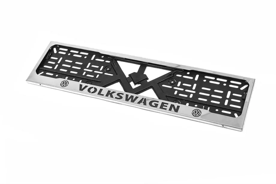 Volkswagen Chromen kentekenplaathouder Volkswagen (1 st., roestvrij staal) Foto 1