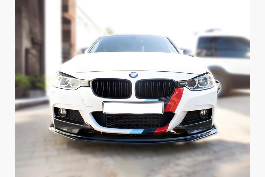 BMW 3 Serie F30/F31 2012–2019 EuroCap voorbumperlip (zwart, voor M-Performance) Image