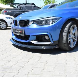 Front bumper lip spoiler voor M-Sport (zwart) foto 2