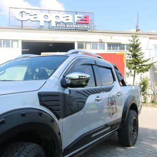Bovenste deurlijsten (6 stuks, ABS) Nissan Navara/NP300 2016– foto 4