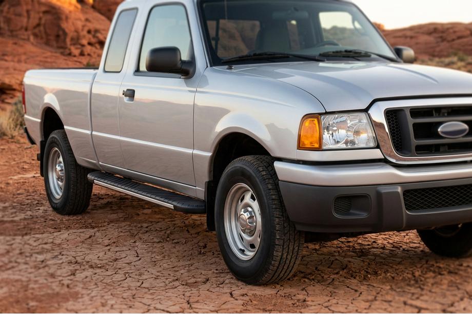 Ford Ranger 2002–2006 Side steps Bosphorus Grey (set van 2, aluminium) Image