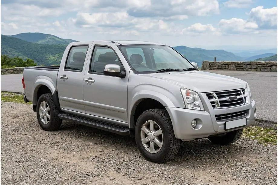 Isuzu D-Max 2002–2011 Side steps Allmond Black (2007-2012, 2 stuks, aluminium) Image