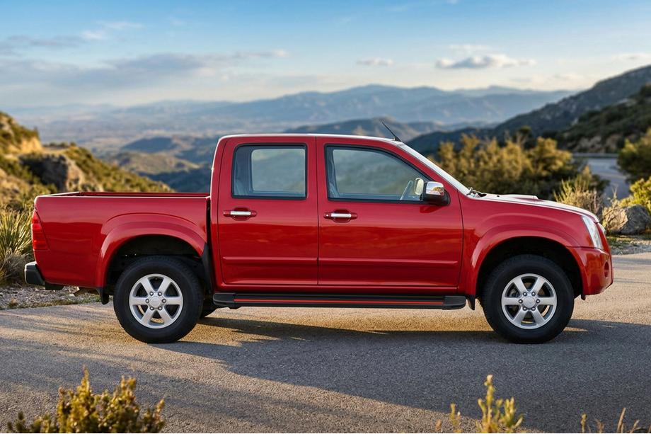 Isuzu D-Max 2002–2011 Zijstappen Maya Red (2007-2012, 2 stuks, aluminium) Image