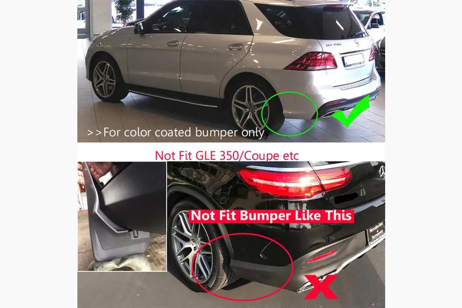 Mercedes GLE/ML-klasse W166 2011–2018 Achterspatlapset voor GLE W166 (bumper in carrosseriekleur) Foto 2