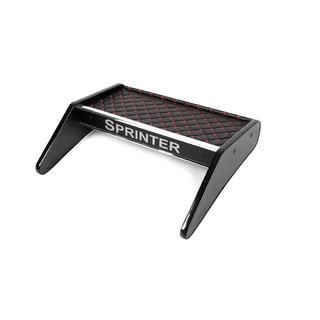 Dashboardplank (zwart met rood stiksel) foto 1