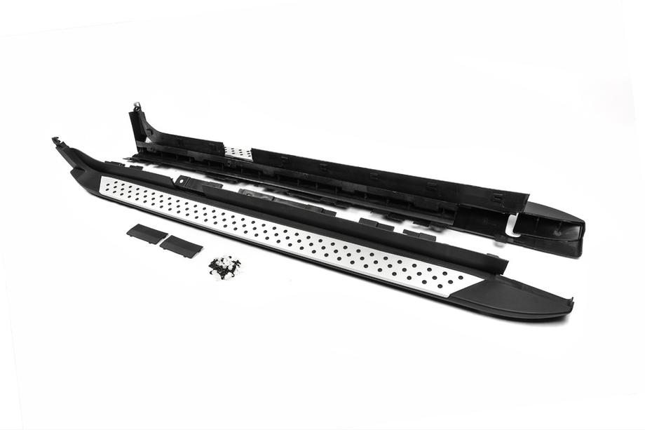 BMW X3 F25 2011–2018 Side steps V3 OEM (set van 2, aluminium) Image