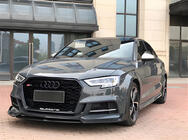 Audi A3 2020– Voorbumper lipspoiler (zwart) foto 1