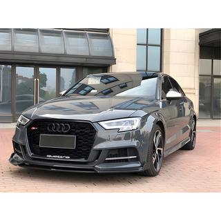 Voorbumper lipspoiler (zwart) Audi A3 2020– foto 1